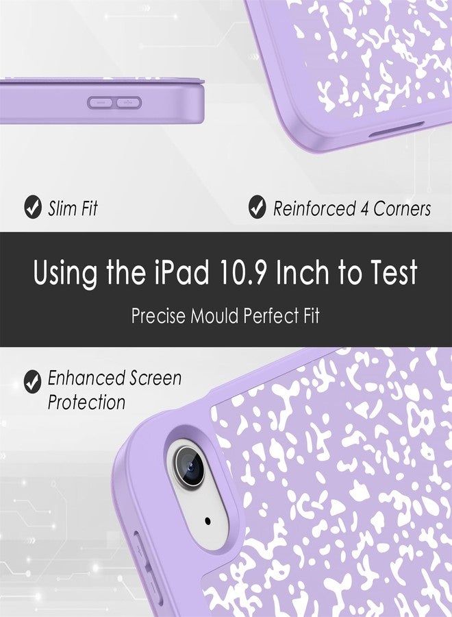 Soke Case for iPad (A16) 11th Generation 2025 11-inch, iPad 10th Generation 10.9 Inch (2022) with Pencil Holder, [Shockproof + Auto Sleep/Wake] Soft Back for iPad 11"/10.9" Cover, Book Lilac - Image 3